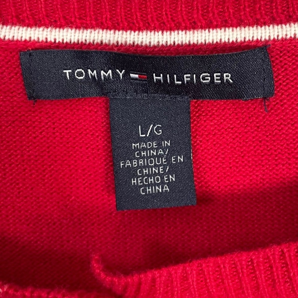 Tommy Hilfiger Womens Americana Star‎ Cardigan L Red Preppy Nautical Patriotic - Picture 6 of 8
